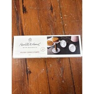 3  Christmas Holiday Cookie Stamps Hearth & Hand™ with Magnolia Tree Santa
